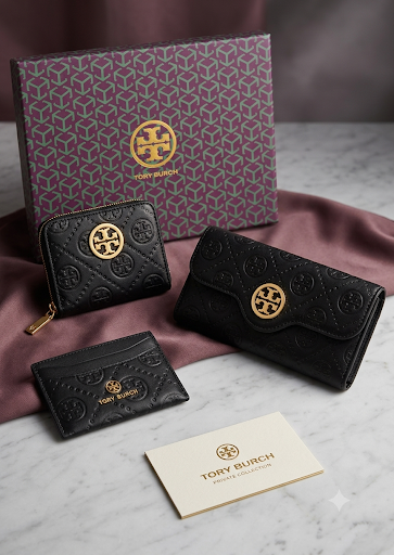 Tory Burch T Monogram Gift Set – 3 Piezas en Negro